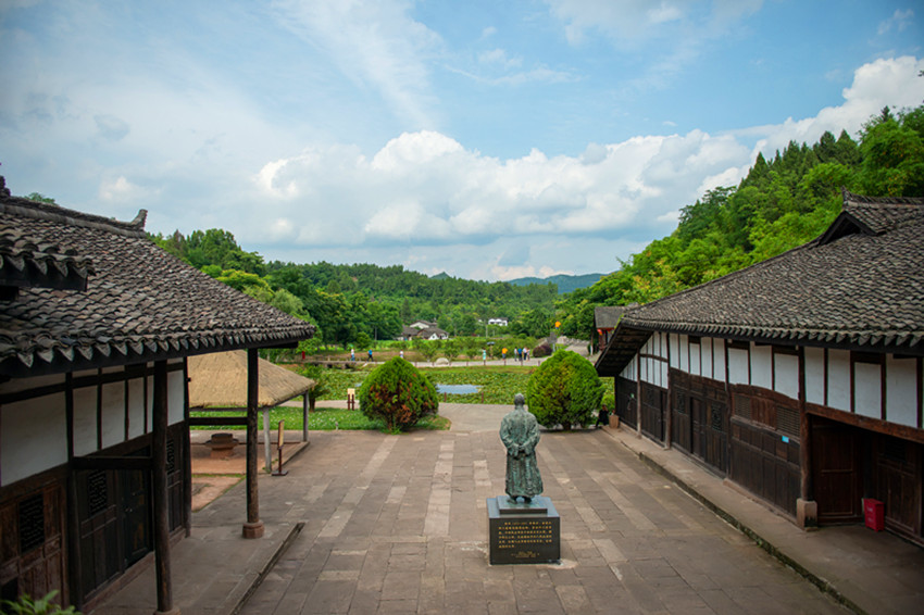 张澜故居，四川省南充市西充县张澜故居凤凰展翅风水考察